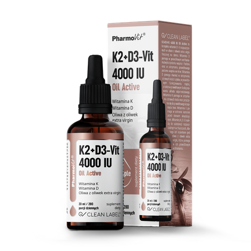 Witamina k2 + d3 w kroplach bezglutenowe 30 ml - Pharmovit