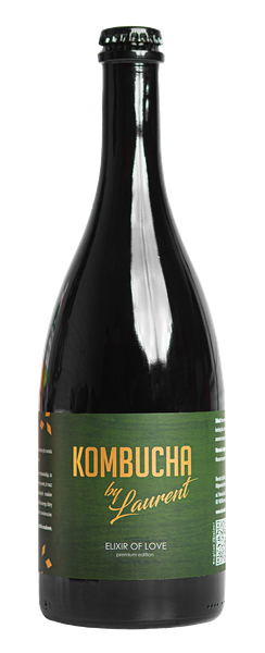 KOMBUCHA SZAMPAŃSKA O SMAKU CZEKOLADOWYM (ELIXIR OF LOVE) BIO 750 ml - KOMBUCHA BY LAURENT (PREMIUM)