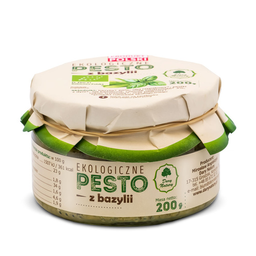 Pesto z bazylii 200 g - Dary Natury (BIO)