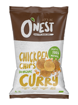 Chipsy z ciecierzycy z curry bezglutenowe 75 g - O'Nest (EKO)