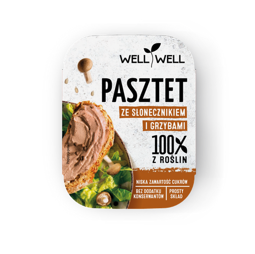 Pasztet słonecznikowy z grzybami 115 g - Well Well