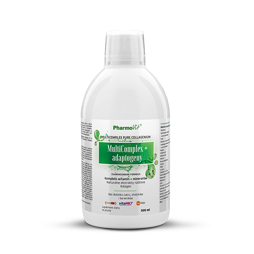 SUPLEMENT DIETY MULTICOMPLEX + ADAPTOGENY W PŁYNIE BEZGLUTENOWY 500 ml - PHARMOVIT