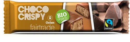 Baton Z Mlecznej Czekolady Z Orzechami Laskowymi I Chrupkami Zbożowymi Fair Trade Bio 33 G - Oxfam