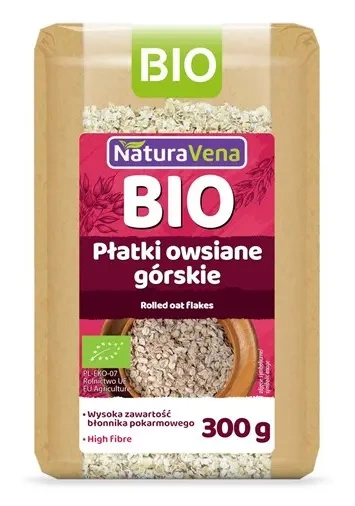 Płatki owsiane górskie 300 g - Naturavena (EKO)