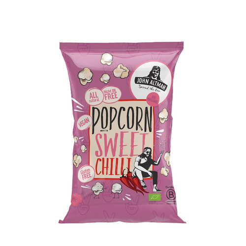 Popcorn słodkie chili bezglutenowy 75 g - John Altman (EKO)