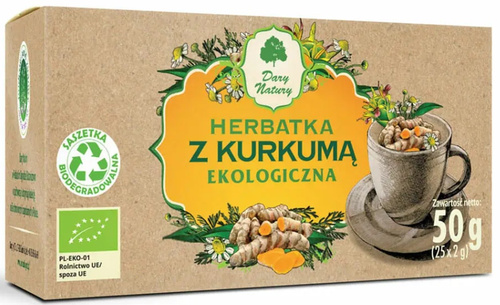 Herbatka z Kurkumą 25x2g - Dary Natury