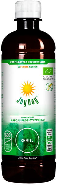 KONCENTRAT NAPOJU PROBIOTYCZNEGO CHMIEL BEZGLUTENOWY BIO 500 ml - JOY DAY