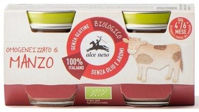 Krem Z Wołowiny Bezglutenowy Od 4 Miesiąca Bio (2 X 80 G) 160 G -  Alce Nero