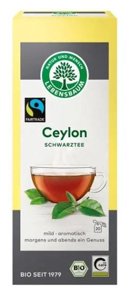 Herbata czarna cejlońska ekspresowa fair trade 20 szt. 40 g - Lebensbaum (EKO)