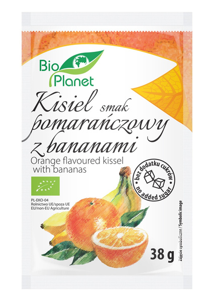 Kisiel pomarańczowy z bananami 38 g - Bio Planet (EKO)
