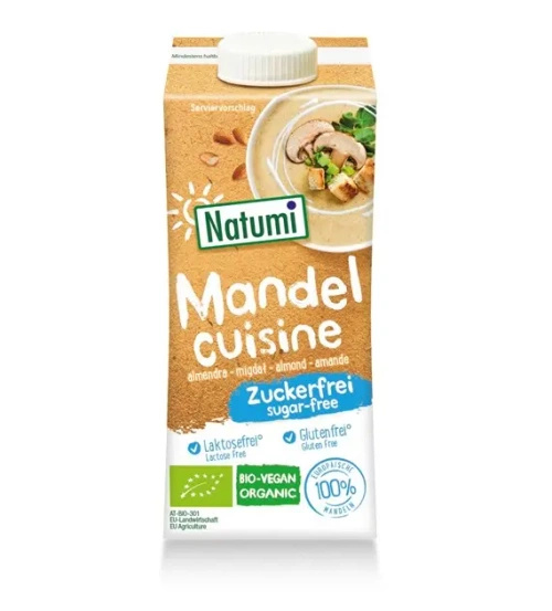 Krem migdałowy do gotowania i pieczenia bez cukru bezglutenowy 15 x 200 ml - Natumi (EKO)