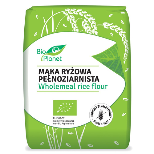 Mąka ryżowa pełnoziarnista bezglutenowa 1 kg - Bio Planet (BIO)