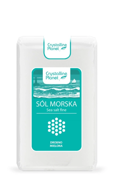 Sól Morska Drobno Mielona 600 G  -  CRYSTALLINE PLANET