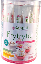 ERYTRYTOL W SASZETKACH BEZGLUTENOWY (40 x 5 g) 200 g - SANTINI