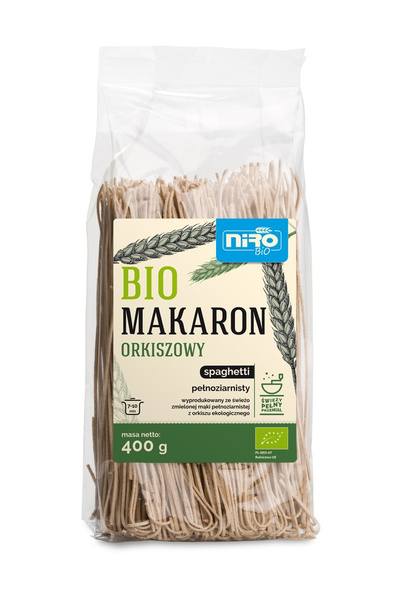 Makaron spaghetti orkiszowy razowy 400 g - Niro (EKO)