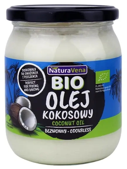 Olej kokosowy bezwonny rafinowany 465 ml - Naturavena (EKO)