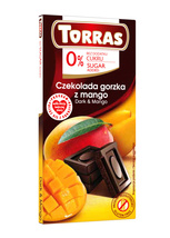 Czekolada Gorzka Z Mango Bez Dodatku Cukru Bezglutenowa 75 G - Torras