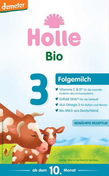 Mleko krowie 3 następne dla niemowląt po 6 msc. 600 g - Holle (EKO)	