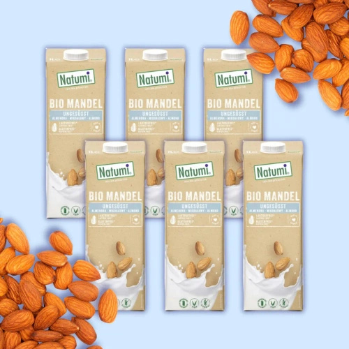 Napój migdałowy bez cukru bezglutenowy 6 x 1 l - Natumi (EKO)