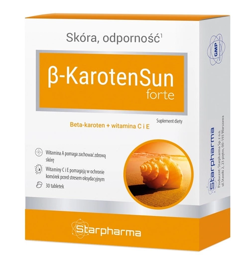 Beta-Karoten Sun Forte 30 Tabletek - Starpharma