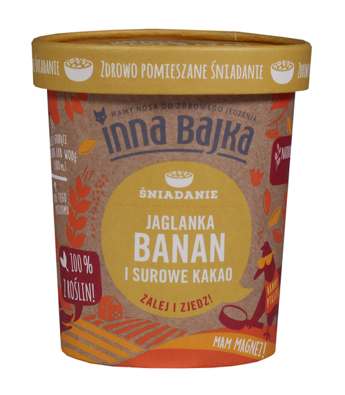 Jaglanka banan surowe kakao 65 g - Inna Bajka