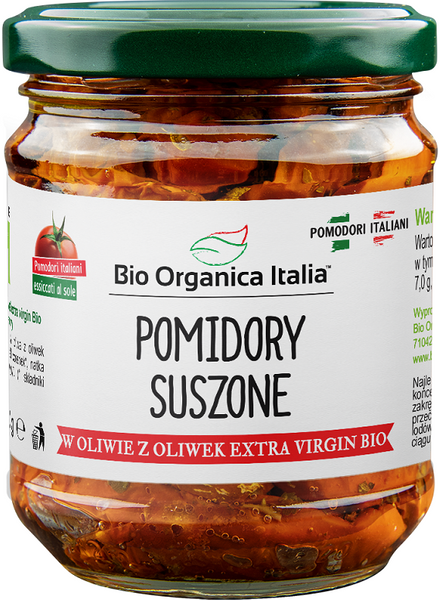 Pomidory suszone w oleju 190 g (słoik) - Bio Organica Italia (BIO)