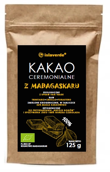 Kakao Ceremonialne Tabliczka Bio 125 G - Islaverde (Segura)