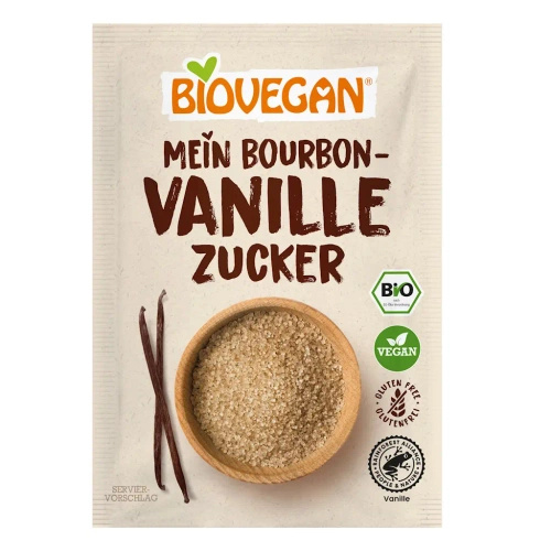 Cukier waniliowy z wanilią bourbon bezglutenowy 4 szt. 32 g - Biovegan (EKO)