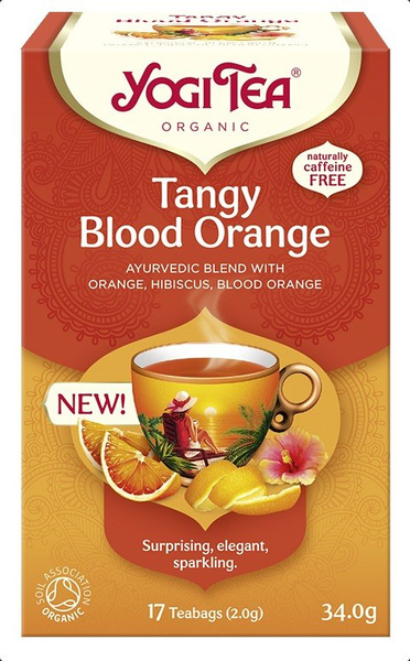 Herbatka orzeźwiająca czerwona pomarańcza tangy blood orange 17 szt. 34 g - Yogi Tea (EKO)