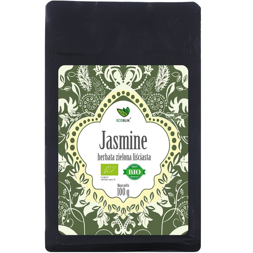 Herbata zielona liściasta jaśminowa 100 g - Ecoblik (EKO)