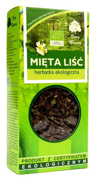 Herbatka Liść Mięty Bio 25 G  -  DARY NATURY