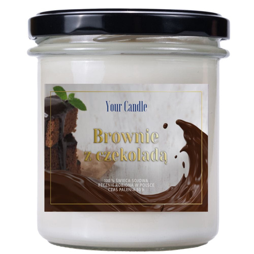 ŚWIECA SOJOWA BROWNIE Z CZEKOLADĄ 300 ml - YOUR CANDLE