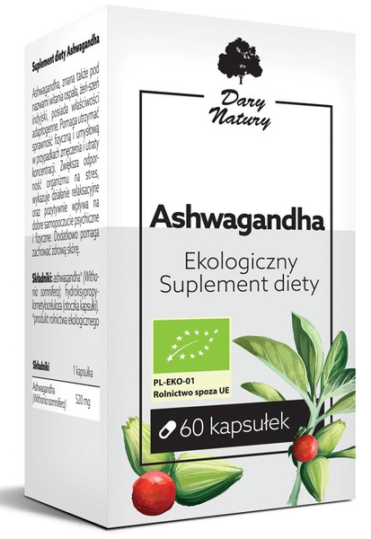 Ashwagandha (520 mg) 60 szt. - Dary Natury (EKO)