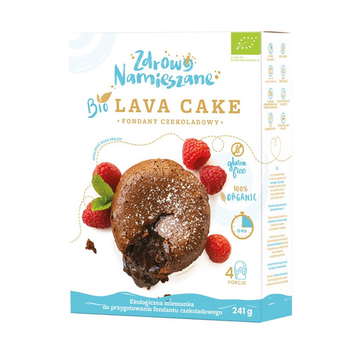 Mieszanka na ciasto fondant czekoladowy (lava cake) bezglutenowa 241 g - Zdrowo Namieszane (BIO)