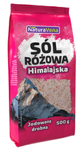 Sól himalajska różowa drobna jodowana 500 g - Naturavena