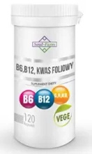 Witamina B6 i B12 i kwas foliowy 120 szt. - Soul Farm