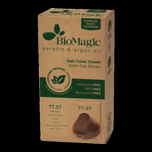 Farba do włosów brązowy blond (77.07) 250 g - Biomagic