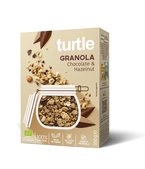 Granola czekolada orzechy laskowe bezglutenowa 350 g - Turtle (EKO)