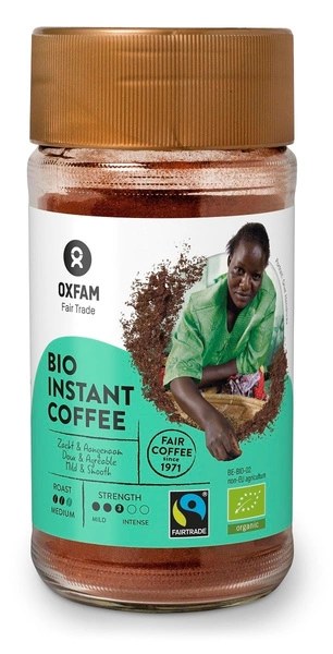 Kawa Rozpuszczalna Arabica/Robusta Tanzania Fair Trade Bio 100 G  -  OXFAM
