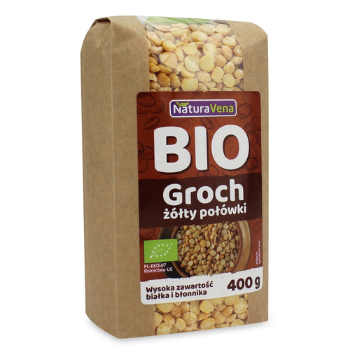 Groch Żółty Połówki 400g - NaturaVena