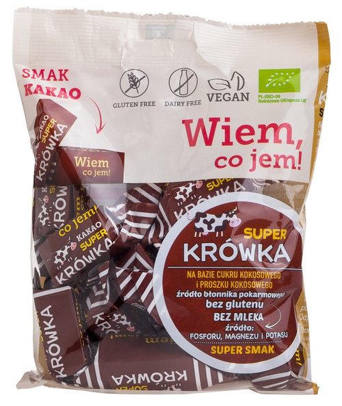 Krówki kakaowe bezmleczne bezglutenowe 150 g - Me Gusto - Super Krówka (BIO)