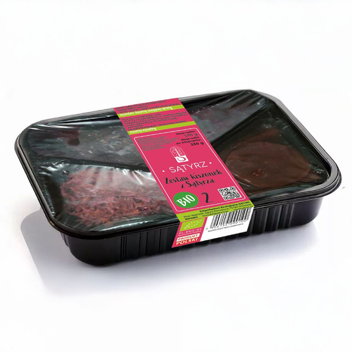 Zestaw kiszonek kapusta biała czerwona burak na carpaccio 570 g (330 g) - Sątyrz (EKO)