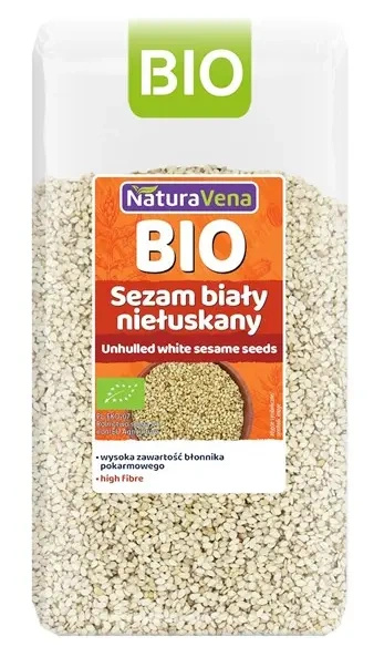 Sezam biały niełuskany 250 g - Naturavena (EKO)