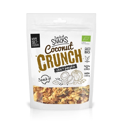 Crunchy Z Kokosem, Chia I Dynią Bio 150 G - Diet-Food