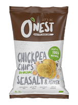 Chipsy z ciecierzycy z solą morską i pieprzem czarnym bezglutenowe 40 g - O'Nest (EKO)