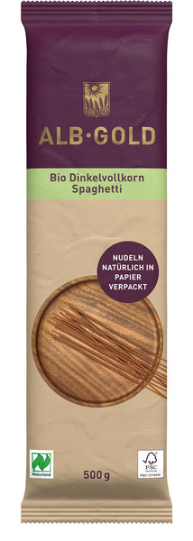 Makaron spaghetti (orkiszowy razowy) 500 g - Alb-Gold (BIO)