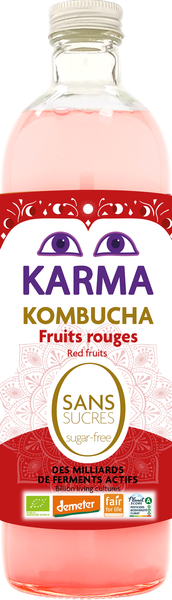 Kombucha z owocami czerwonymi (bez cukru) fair for life demeter 750 ml - Karma Kombucha (BIO)