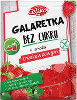 GALARETKA O SMAKU TRUSKAWKOWYM BEZ DODATKU CUKRU BEZGLUTENOWA 14 g - CELIKO