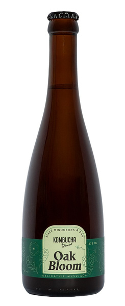 Kombucha oak bloom na płatkach dębu o smaku białych winogron 375 ml - Kombucha By Laurent (EKO)