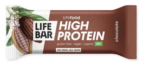 Baton Proteinowy Z Czekoladą Raw Bez Dodatku Cukrów Bezglutenowy Bio 40 G - Lifefood